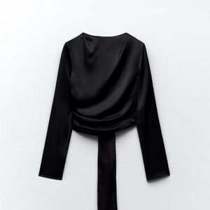 BRAND NEW with tags! ZARA Open Back
Satin Effect Top Black Size XS